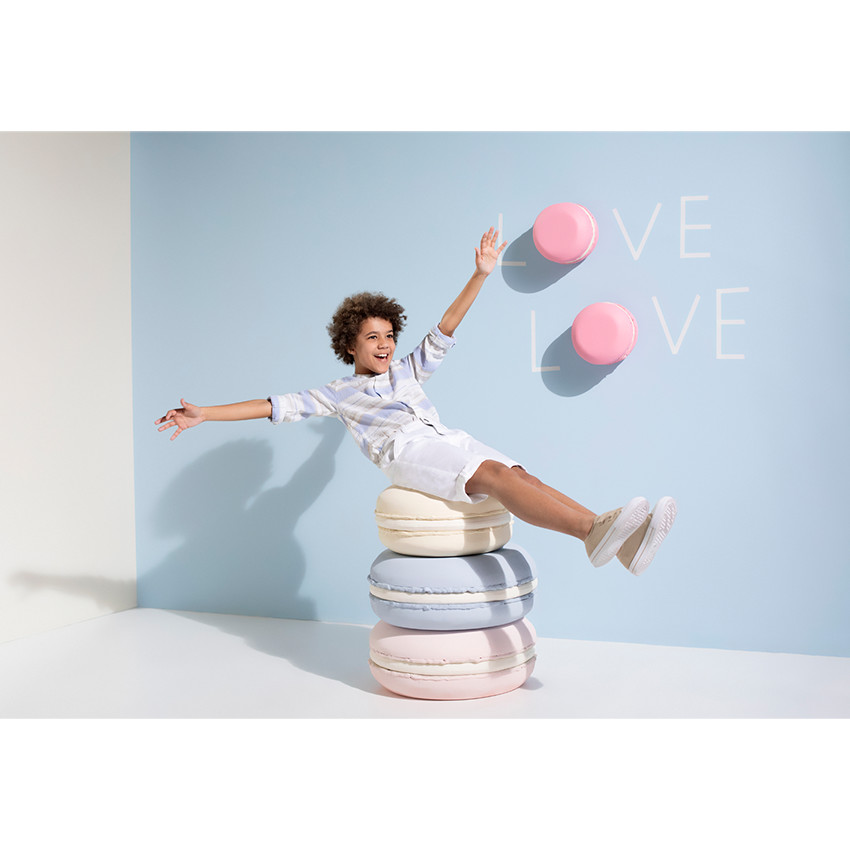 Junior - Chemise de cérémonie manches longues à rayures contrastées 