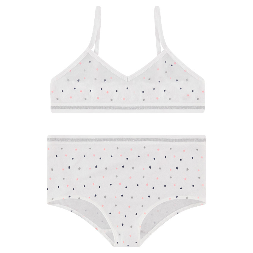 Ensemble brassière et shorty imprimés all-over 