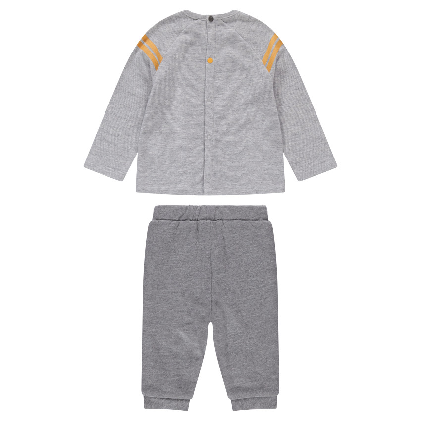 Ensemble pantalon en molleton et tee-shirt avec tigre brodé 