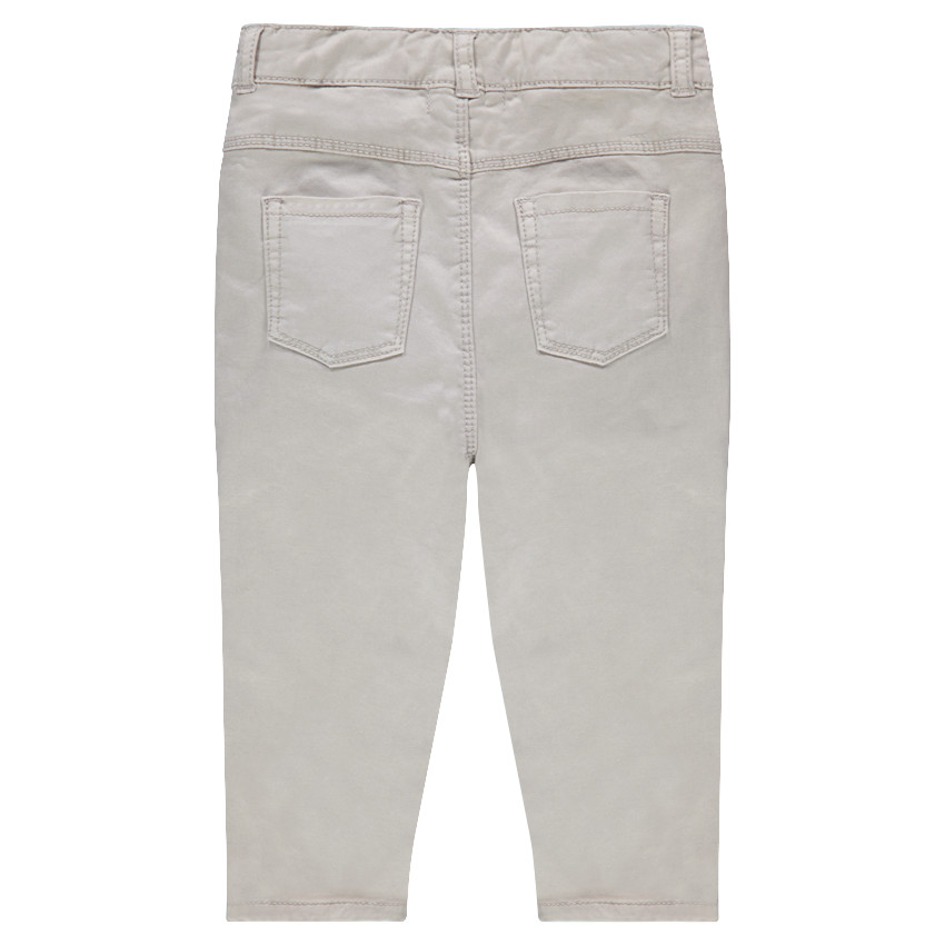 Pantalon en twill surteint uni 