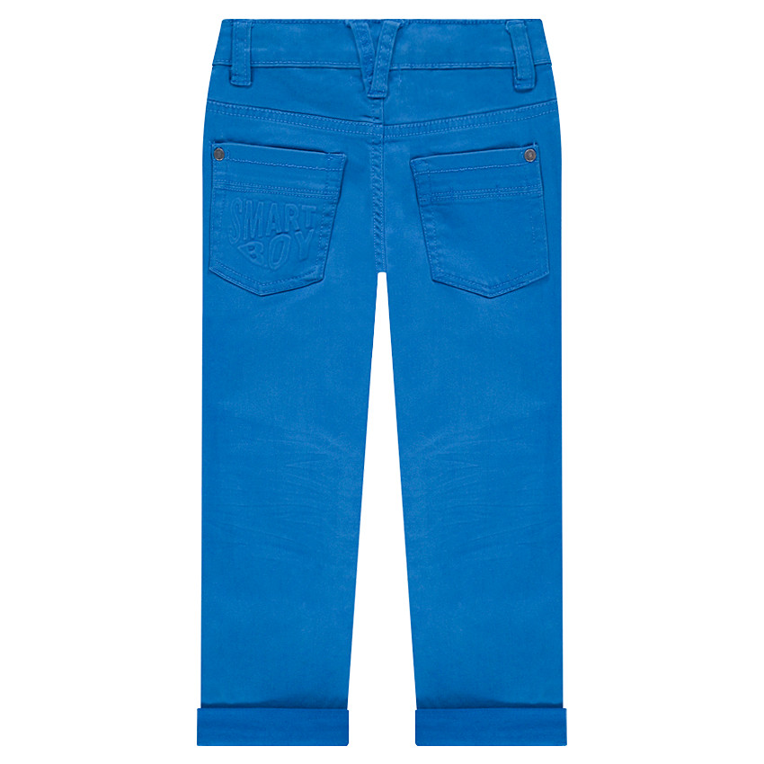 Pantalon effet crinkle avec poche à inscription reliéfée 