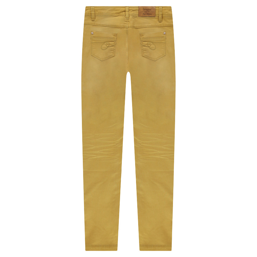 Junior - Pantalon en twill effet used et crinkle coupe slim 