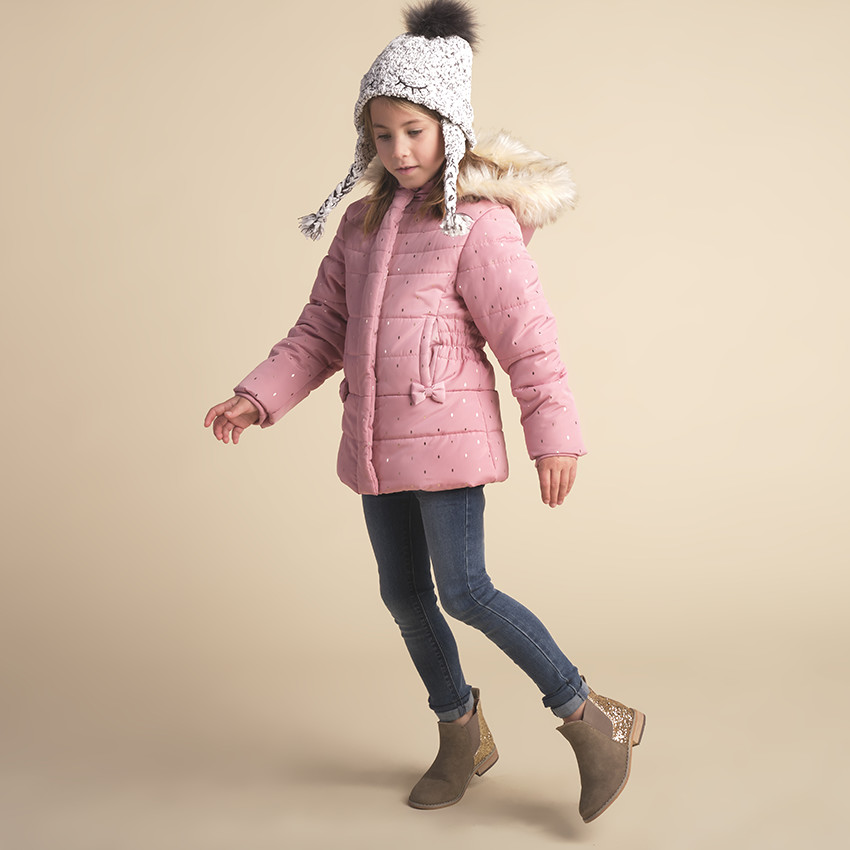 Parka matelassée doublée sherpa à capuche amovible 