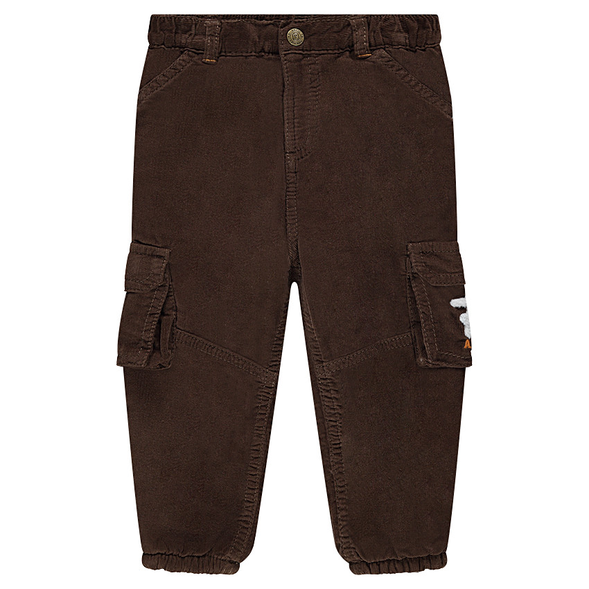 Pantalon en velours doublé micropolaire avec poches à rabat 