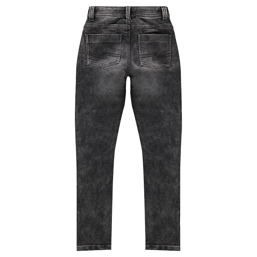 Junior - Jeans effet used et crinkle avec découpes sur les jambes 