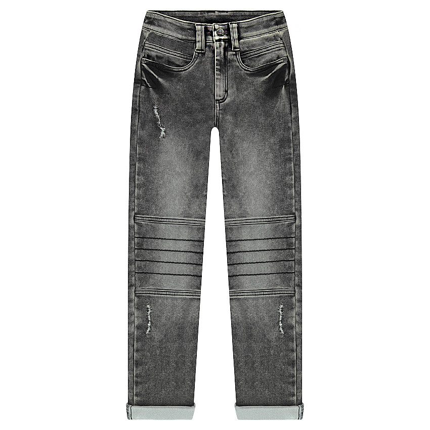 Junior - Jeans en denim like avec découpes sur les genoux 