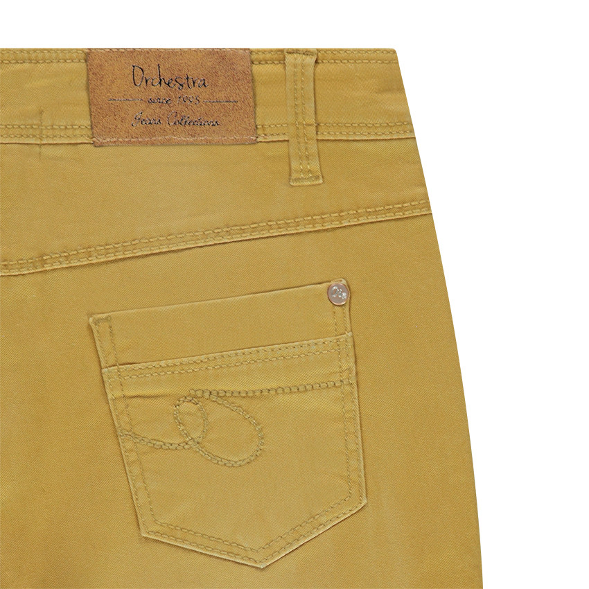 Junior - Pantalon en twill effet used et crinkle coupe slim 