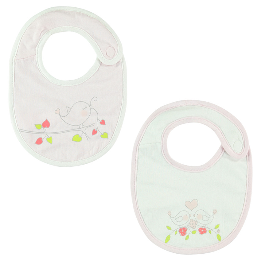 Lot de 2 bavoirs en jersey 