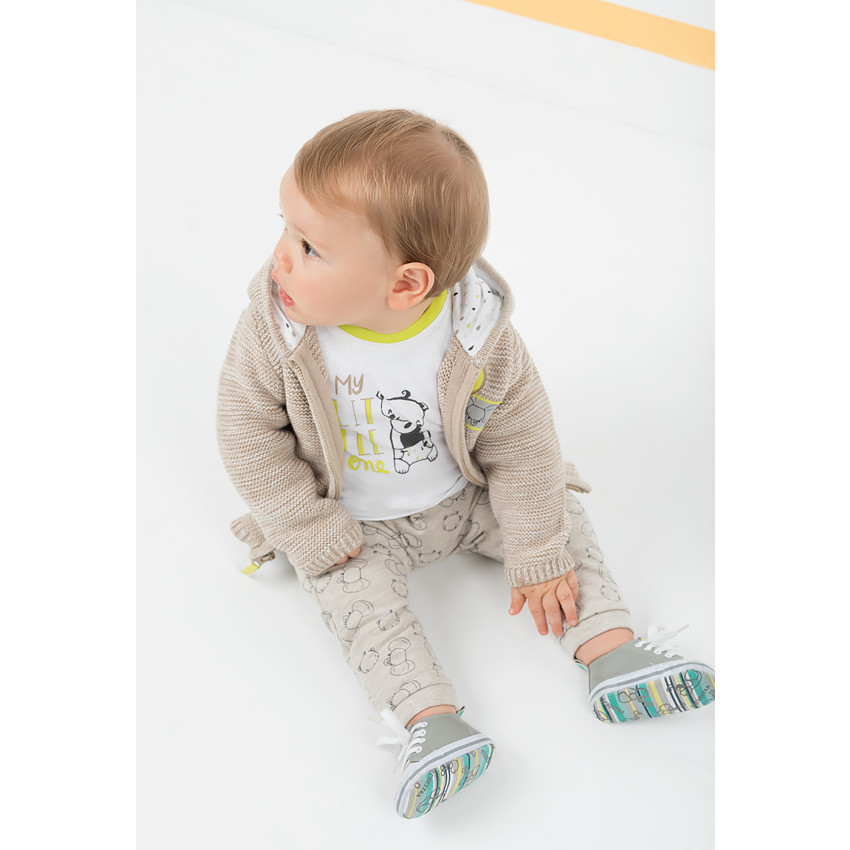 Gilet à capuche en tricot avec badges animaux patchés 