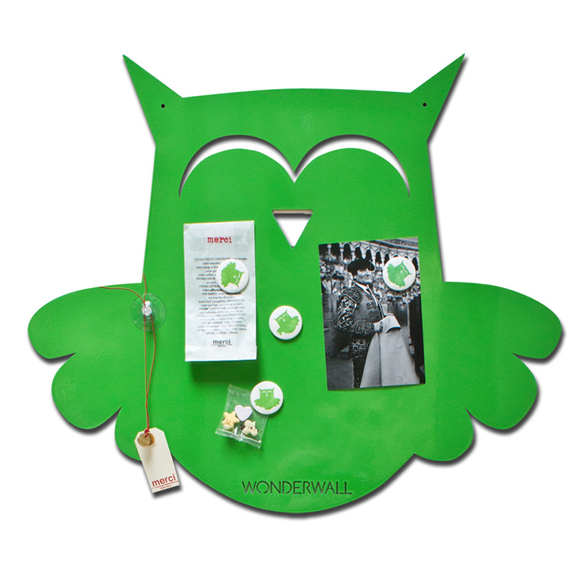 Tableau magnétique Hibou 50 x 60 cm - Lime Green 