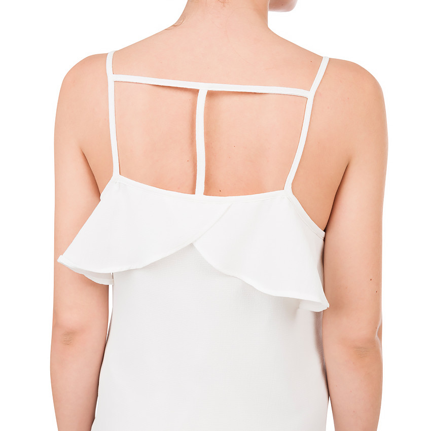 Robe de grossesse volantée avec bretelles fantaisie 