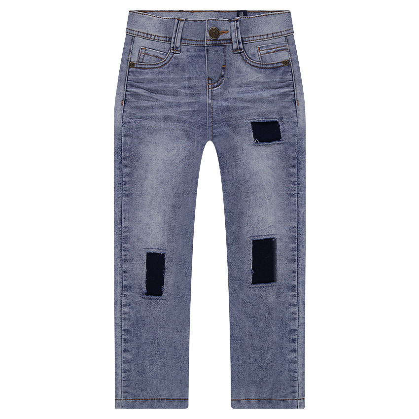 Jeans coupe slim effet used et crinkle 