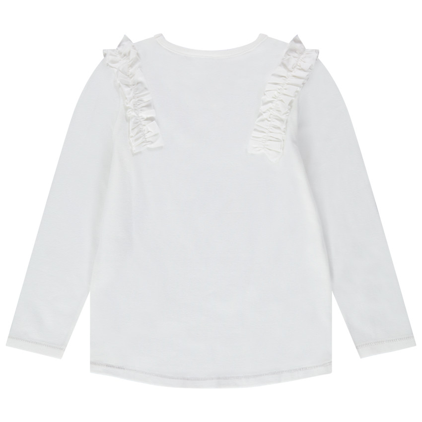 T-shirt manches longues print Minnie Disney avec ruchés 