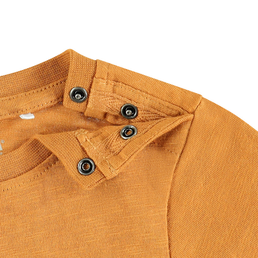 T-shirt manches longues uni print robot fantaisie 