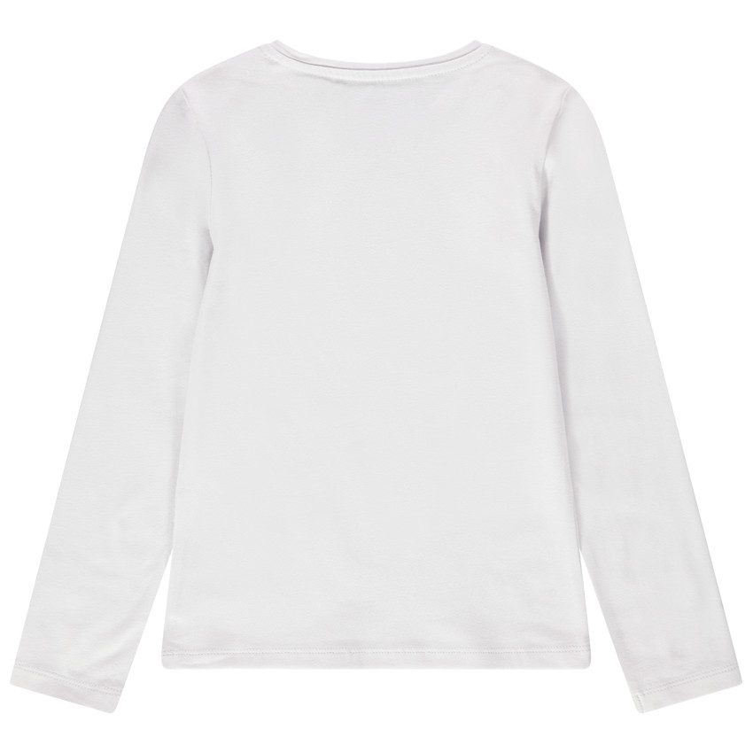 T-shirt manches longues en jersey avec motif en sequins 