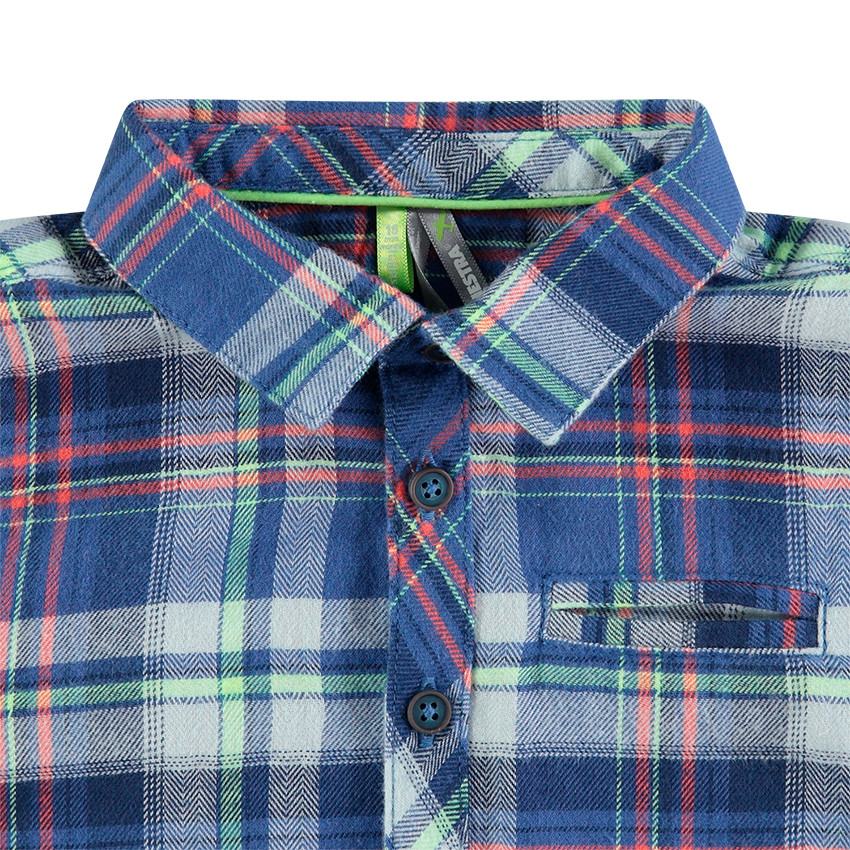 Chemise manches longues en flanelle à carreaux 