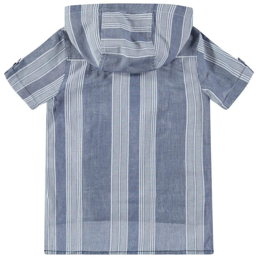 Junior - Chemise manches courtes à capuche avec poche kangourou 