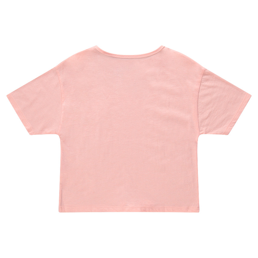 Junior - Tee-shirt manches courtes avec message printé et liens à nouer 