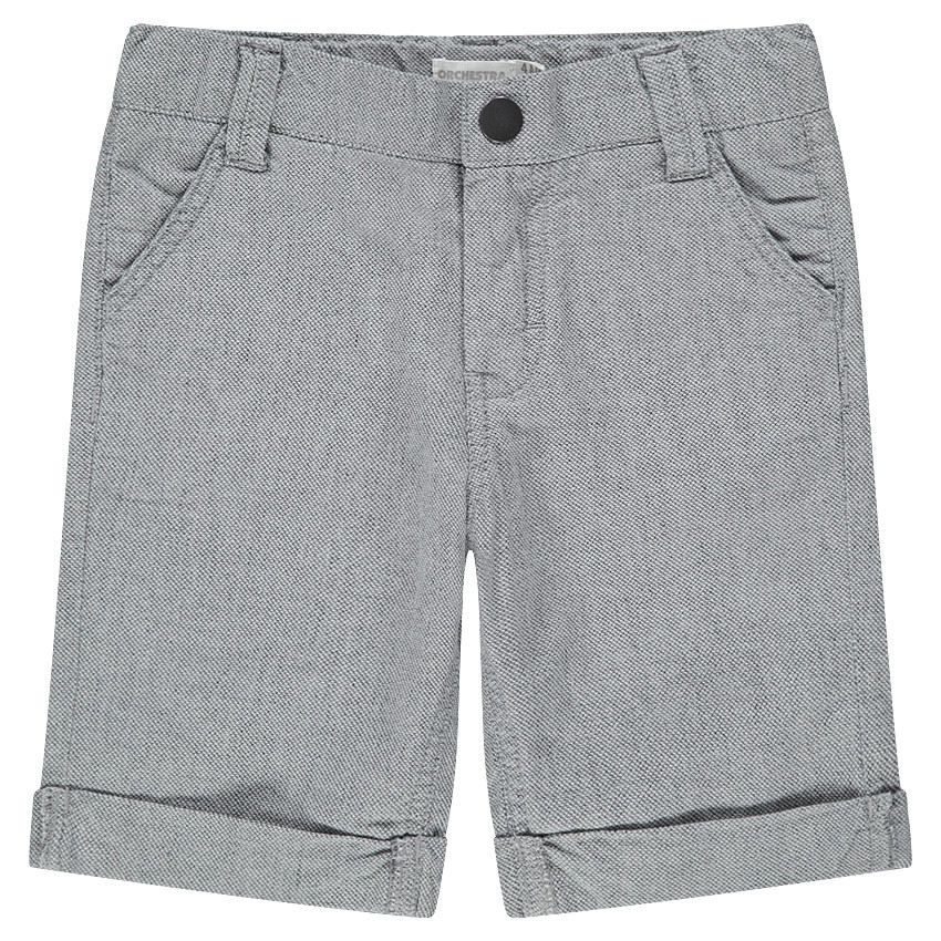 Bermuda en coton fantaisie chiné 