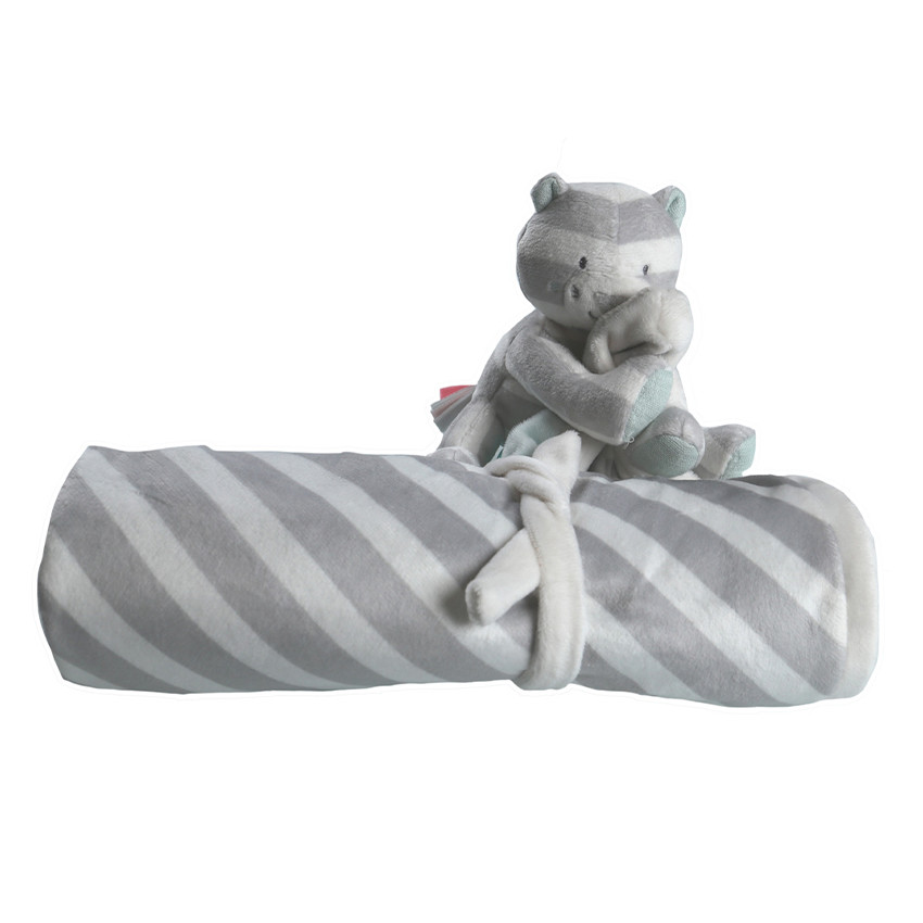 Couverture à peluche intégrée en Veloudoux® - Anna & Milo  