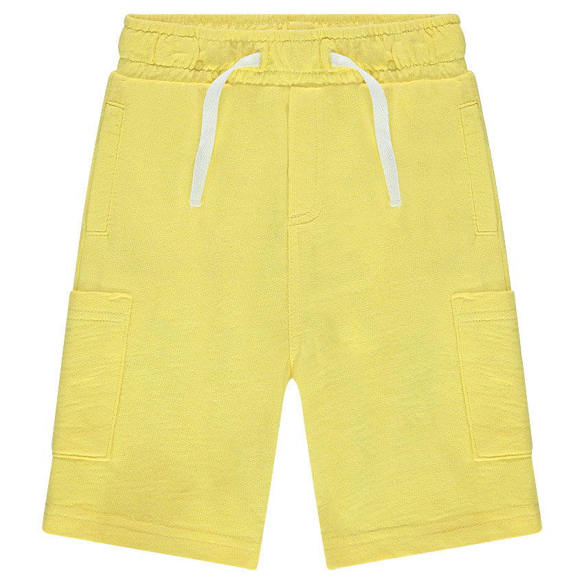 Bermuda en molleton slub avec poches 