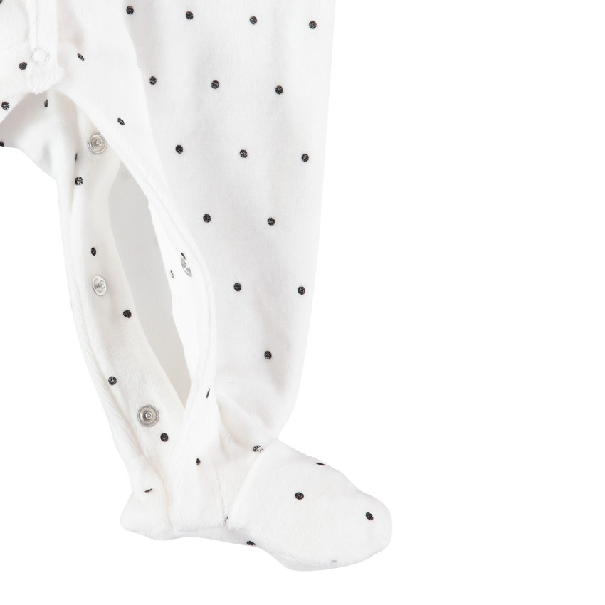Dors-bien en velours à pois print Minnie Disney pour bébé fille 