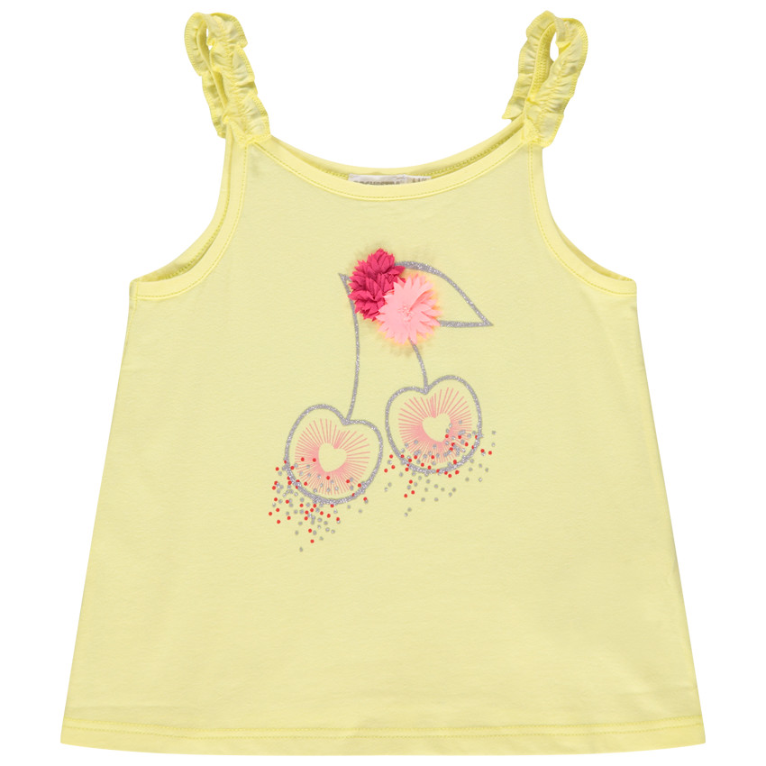 Débardeur à bretelles fantaisie print cerises 