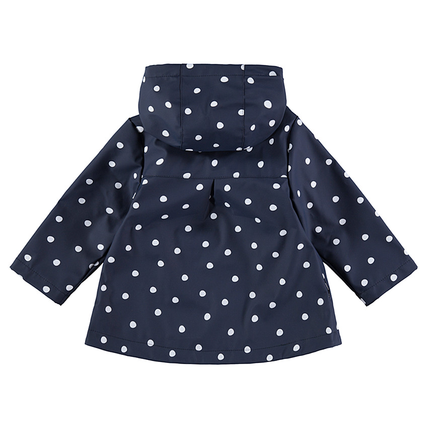 Parka en gomme à pois all-over doublée jersey 