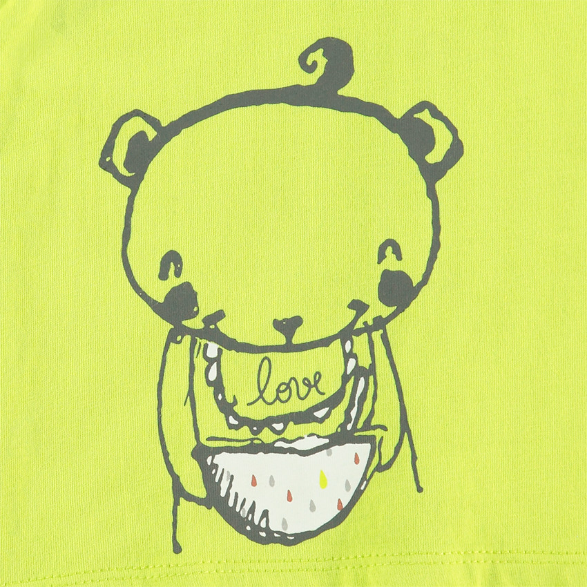 Tee-shirt manches longues en jersey avec ourson printé 