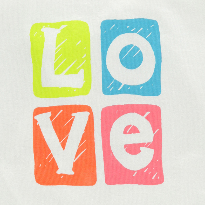 Tee-shirt court en coton avec print fantaisie 