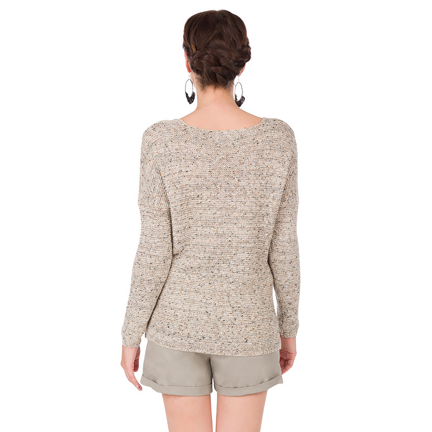 Pull de grossesse en maille mélangée 