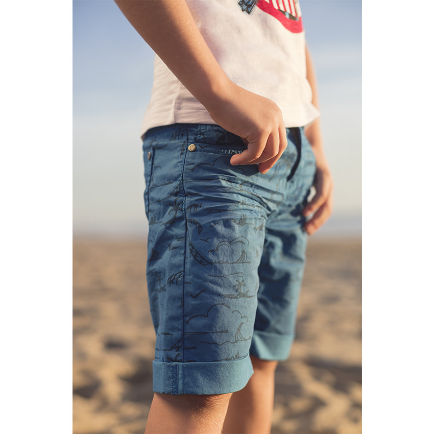 Bermuda en twill imprimé all-over 