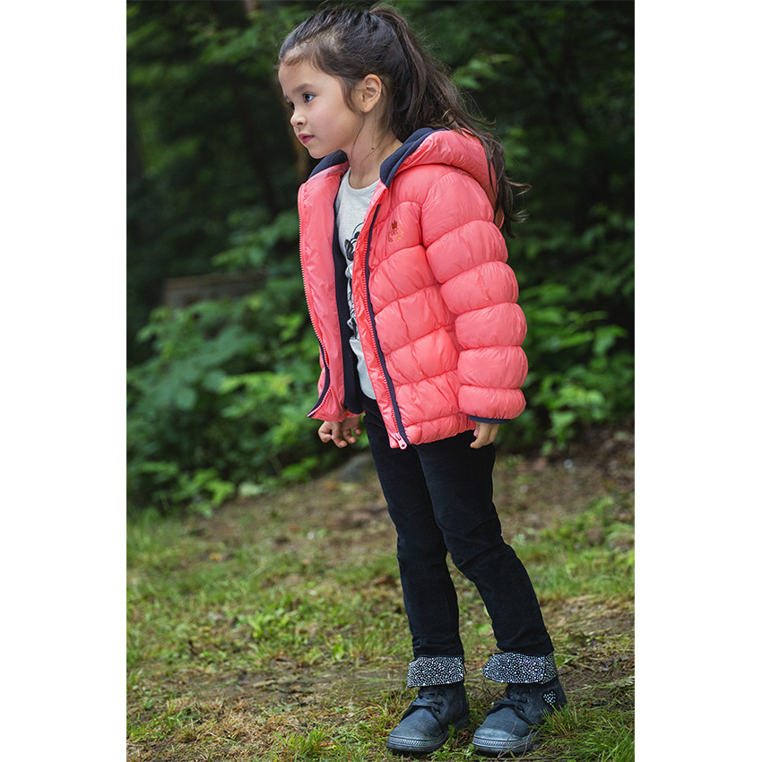 Doudoune matelassée ouatinée à capuche doublée micropolaire 