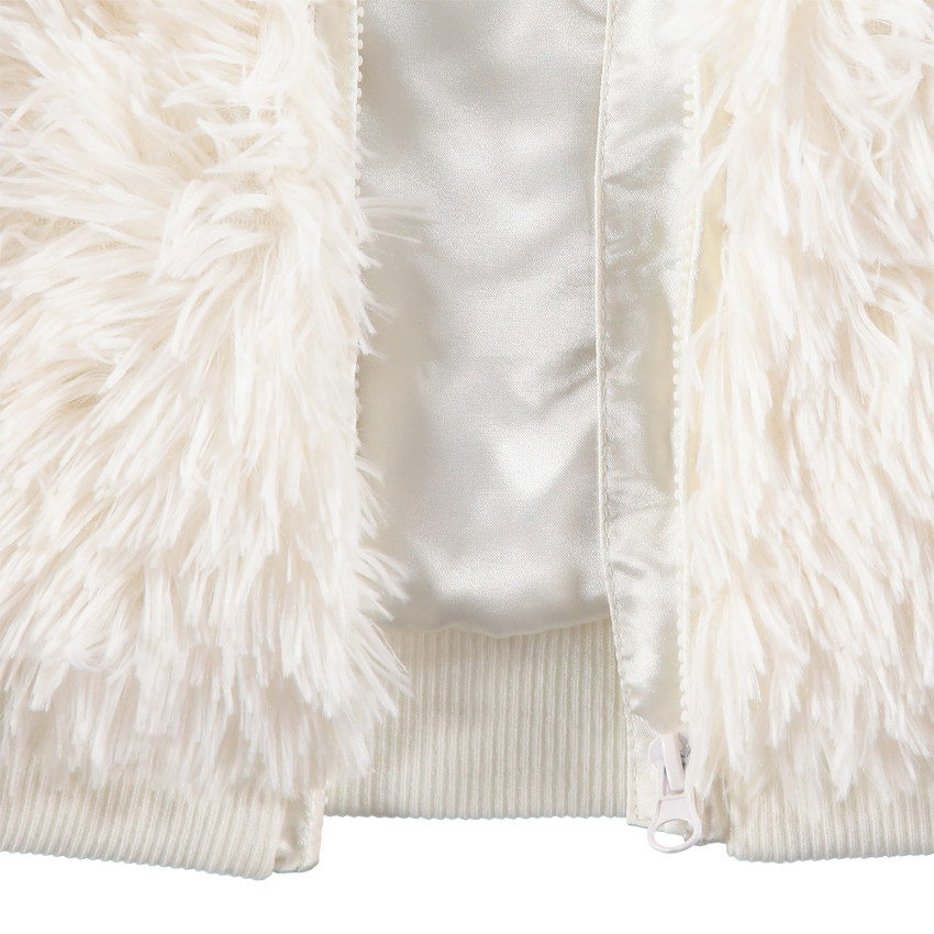 Junior - Gilet sans manches en fausse fourrure doublé satin 