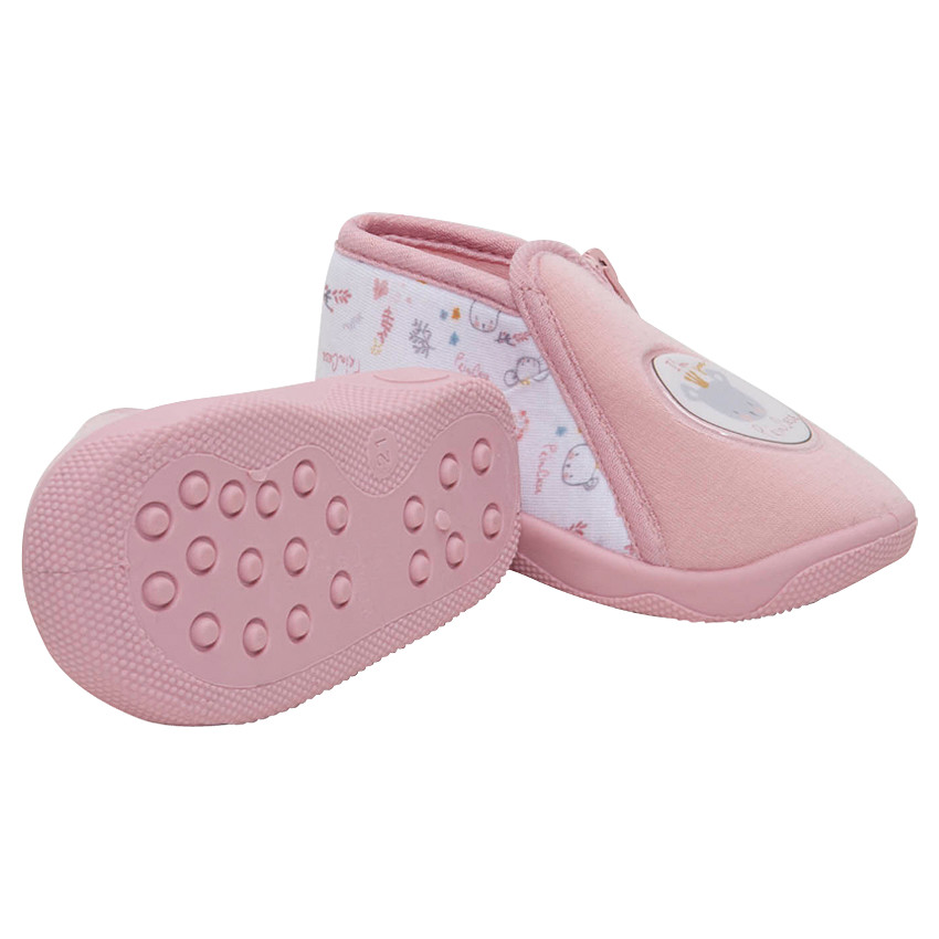 Chaussons bottillons avec patch ours et zip 
