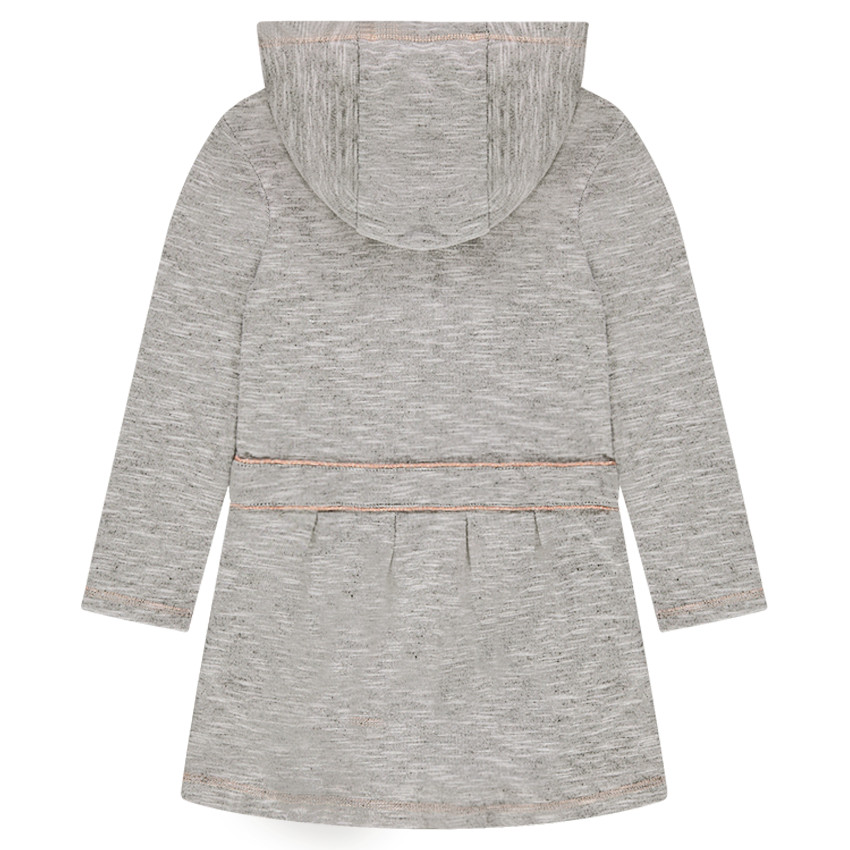 Robe à capuche en molleton avec badges papillon et coeur 