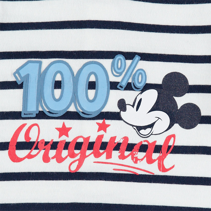 Combinaison courte rayée avec Mickey Disney printé  