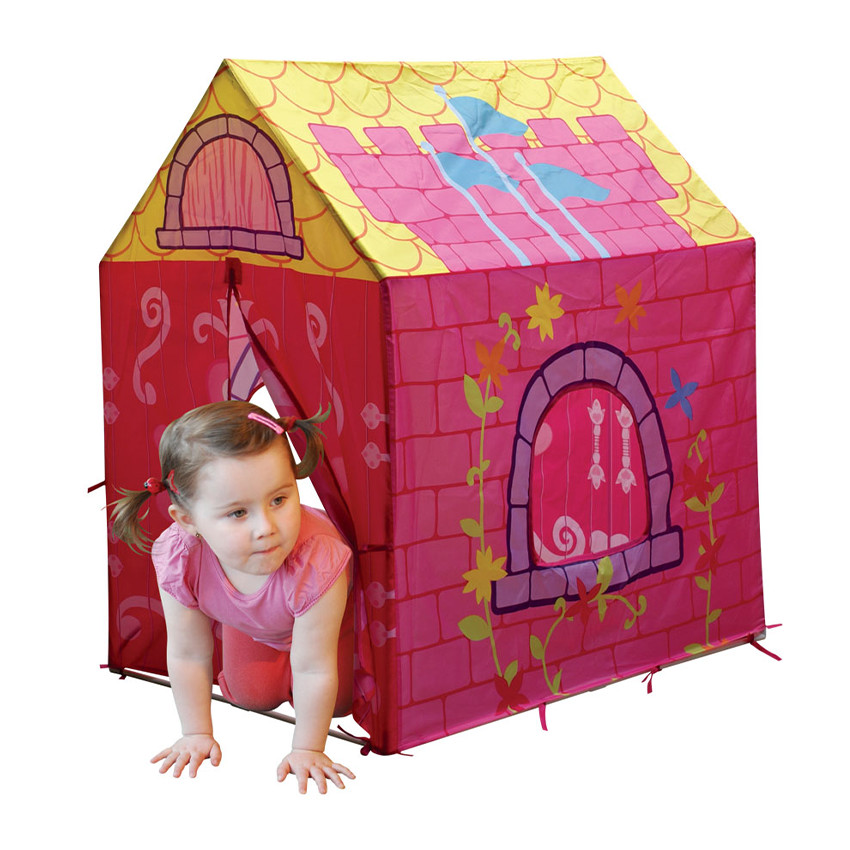 Tente de jeu motif château de princesse - Rose 