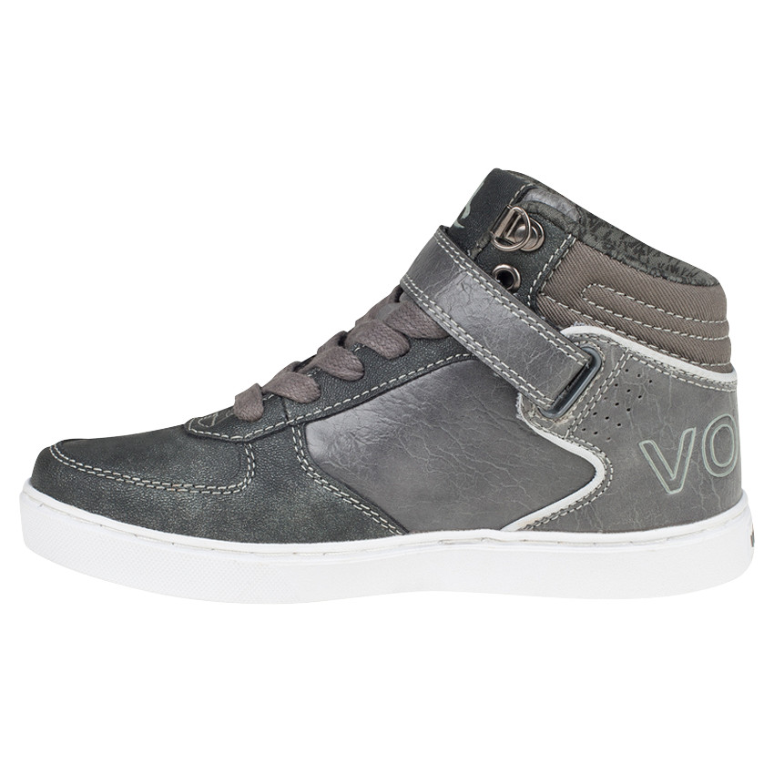 Baskets montantes Vortex aspect cuir used à lacets et scratch 