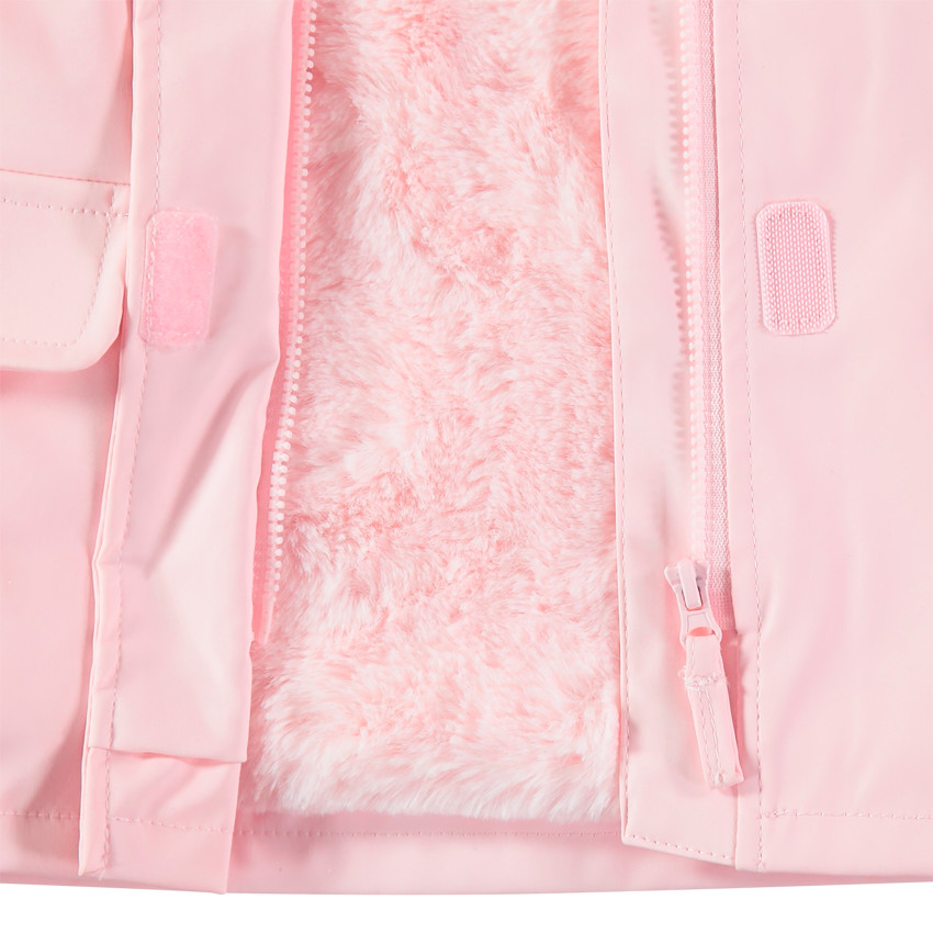 Coupe-vent à capuche en gomme doublé sherpa 