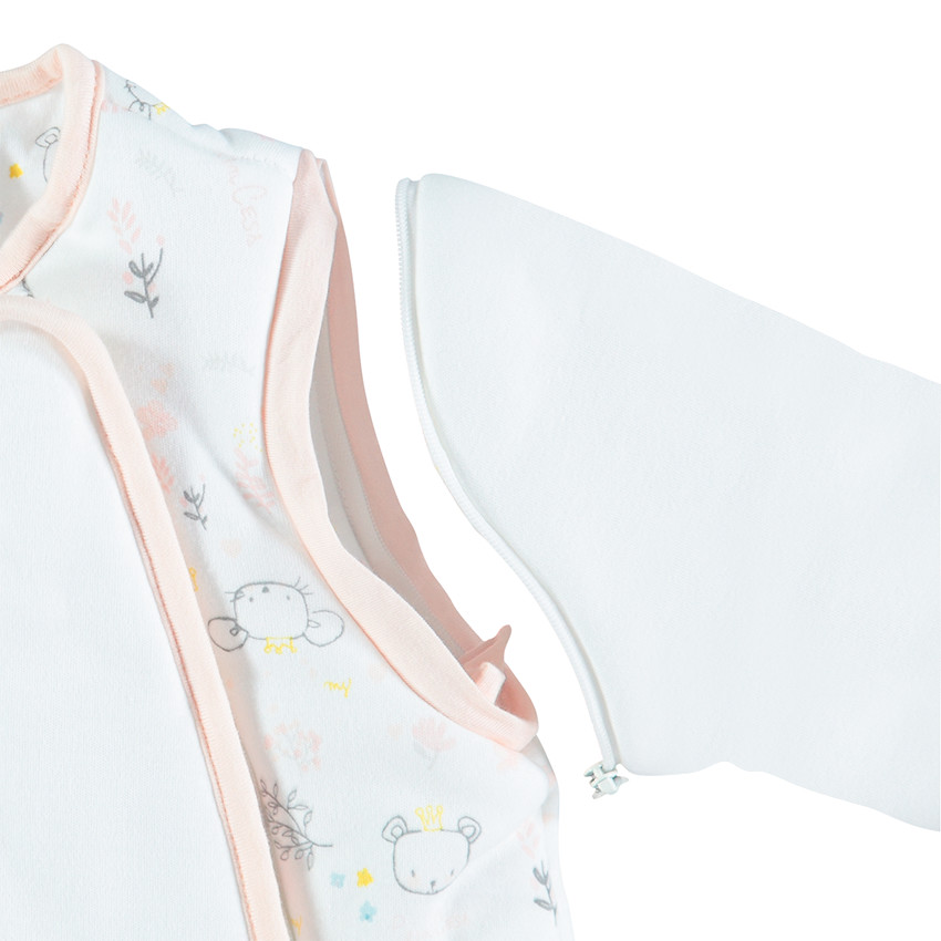 Turbulette en popeline de coton à manches amovibles avec koalas printés 