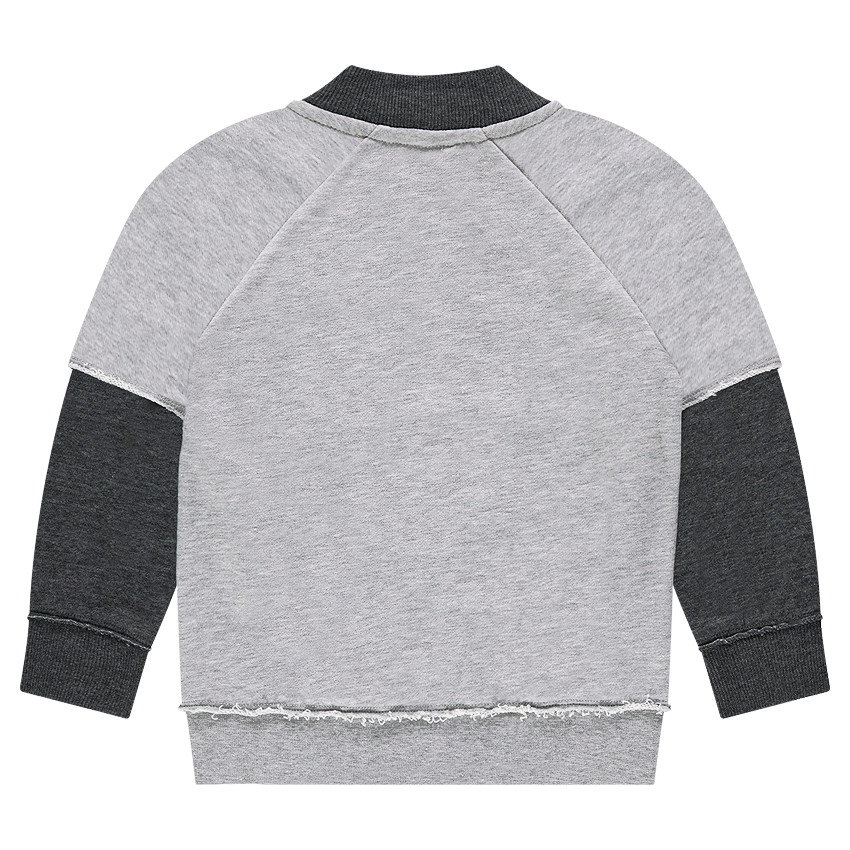 Gilet en molleton effet 2 en 1 avec inscription brodée 