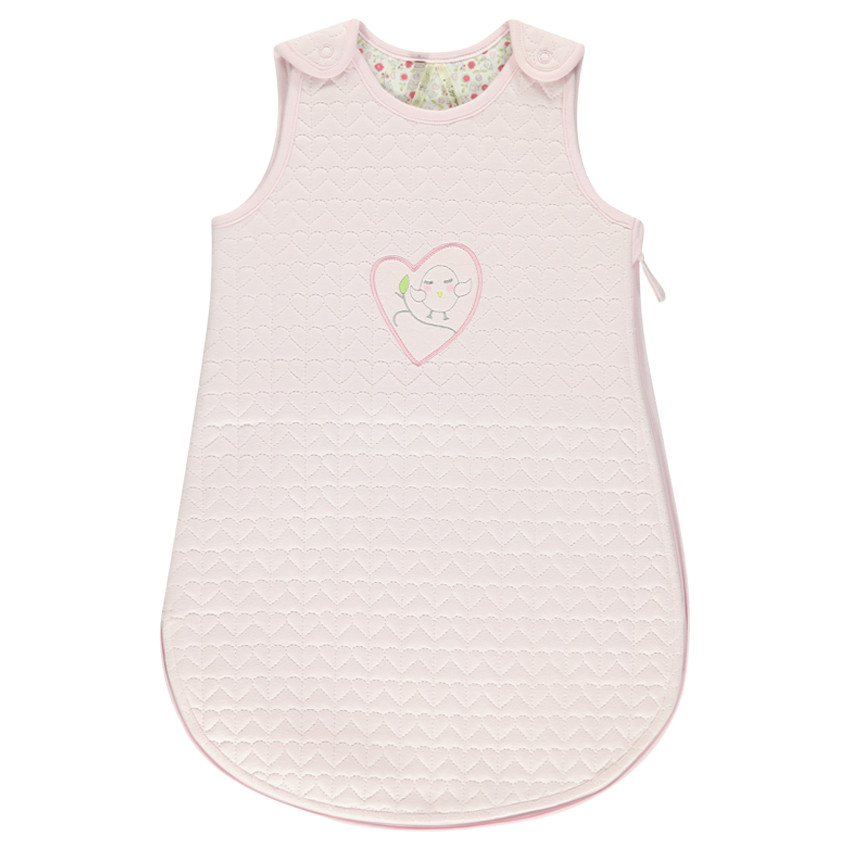 Turbulette sans manches en molleton imprimé coeurs en relief 