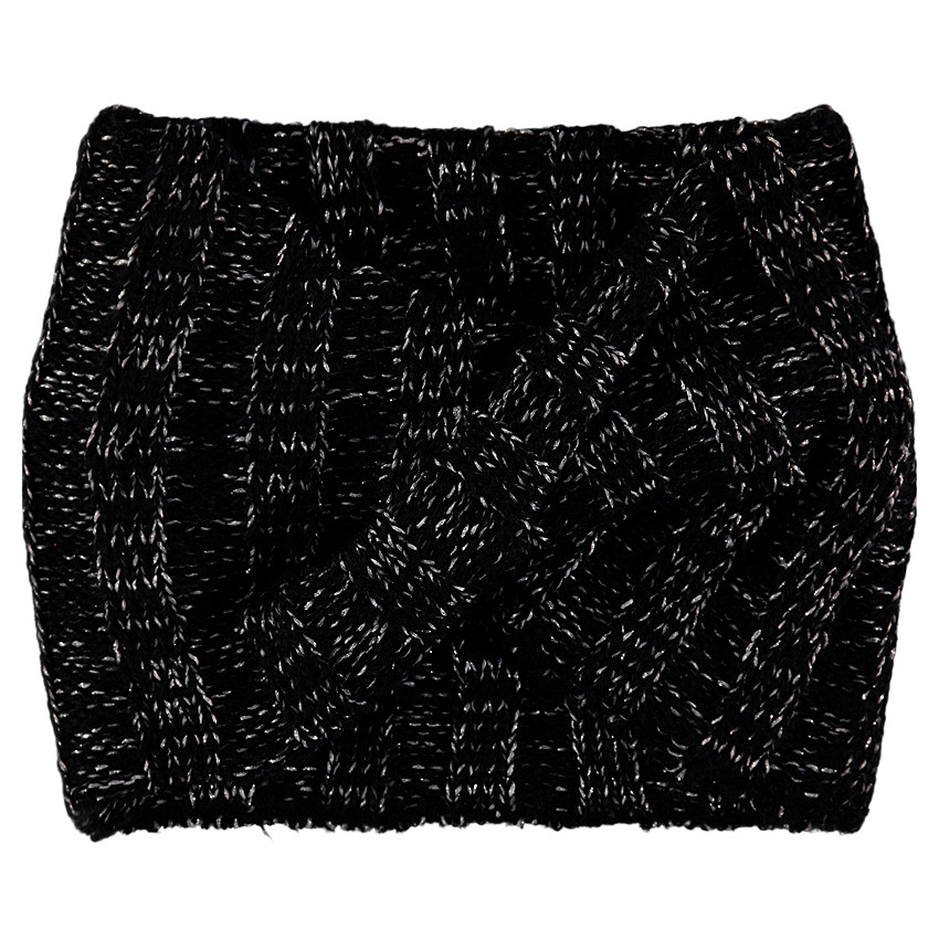 Snood en tricot mélangé de fil argenté 