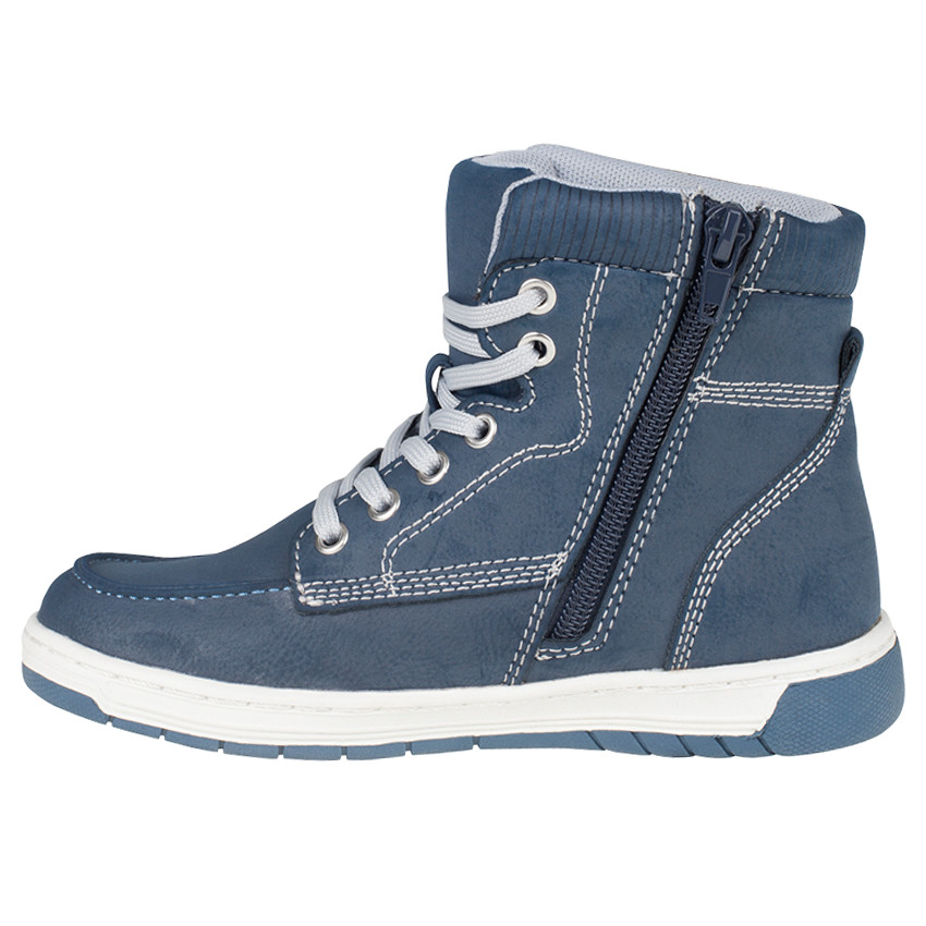 Bottillons hauts à lacets et zip 