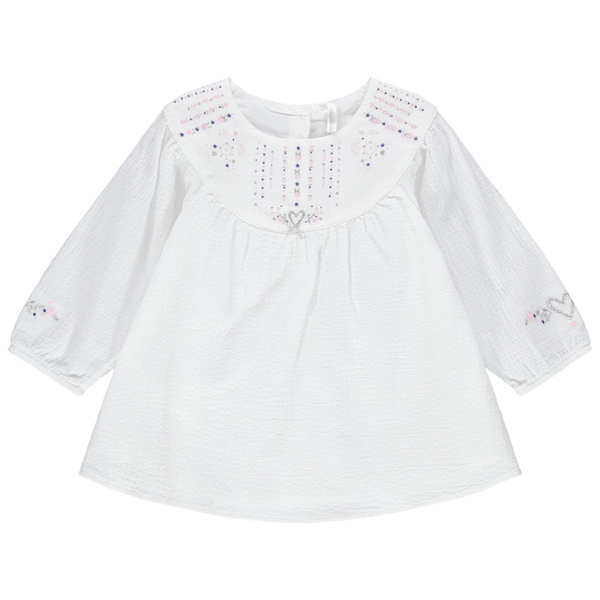 Tunique manches longues à imprimés fantaisie pailletés 