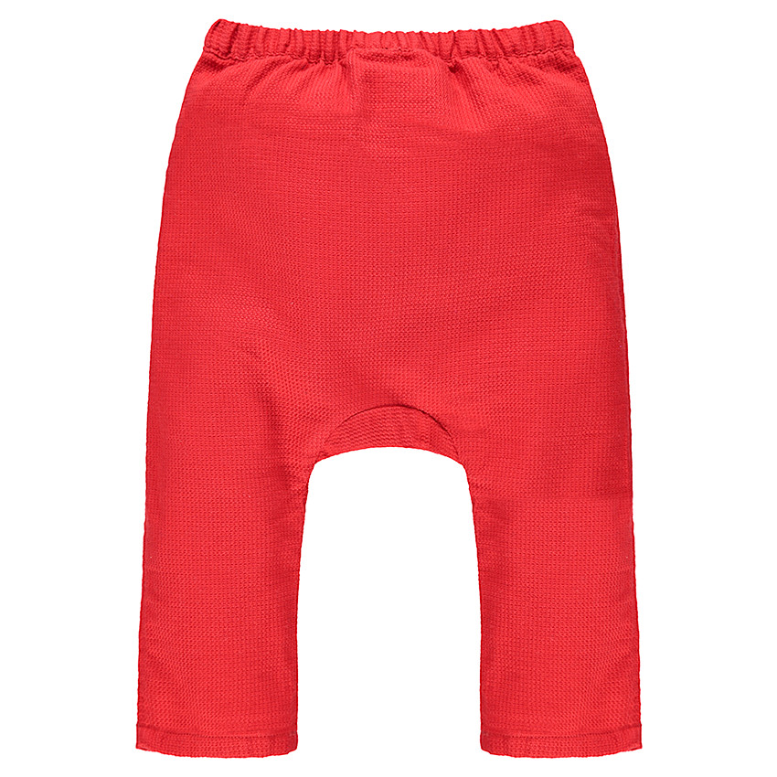 Pantalon en coton fantaisie avec noeuds en satin 