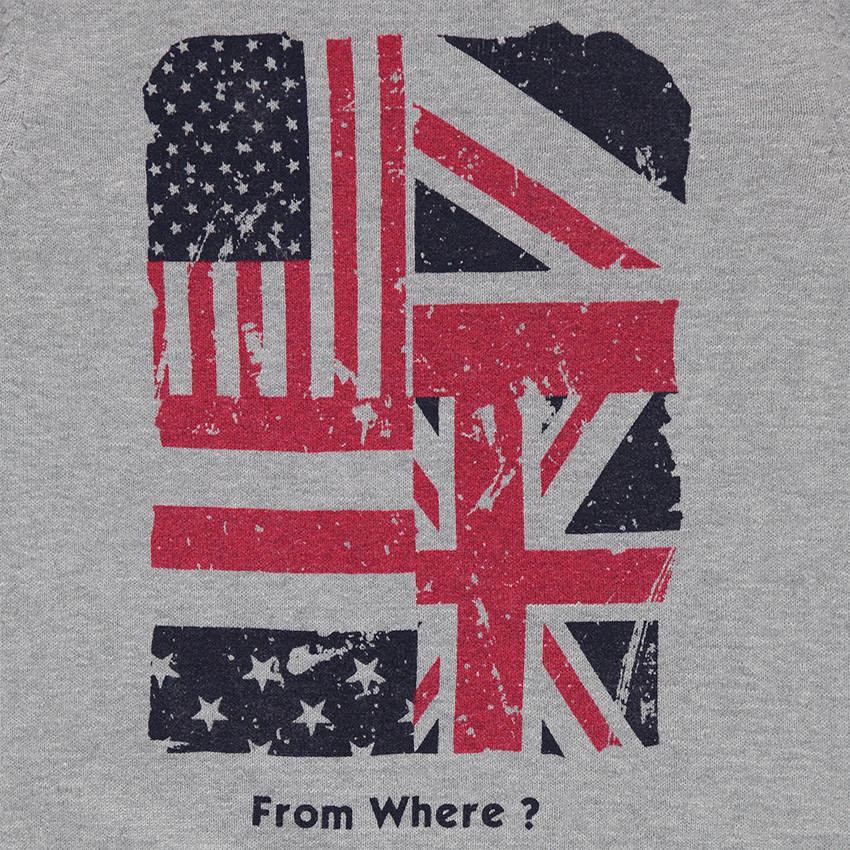 Pull en tricot avec message printé 