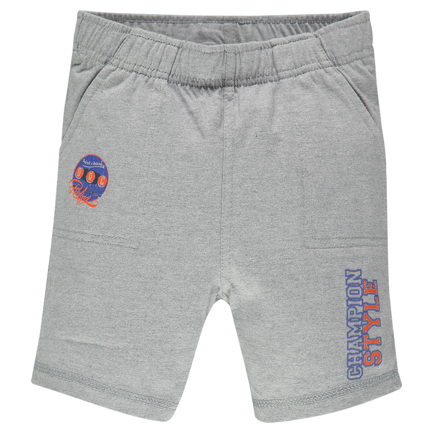 Bermuda en jersey avec inscription printée 