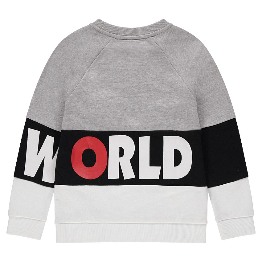 Junior - Sweat en molleton avec inscription printée Smiley 